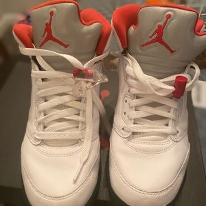 Jordan 5 retro white & red